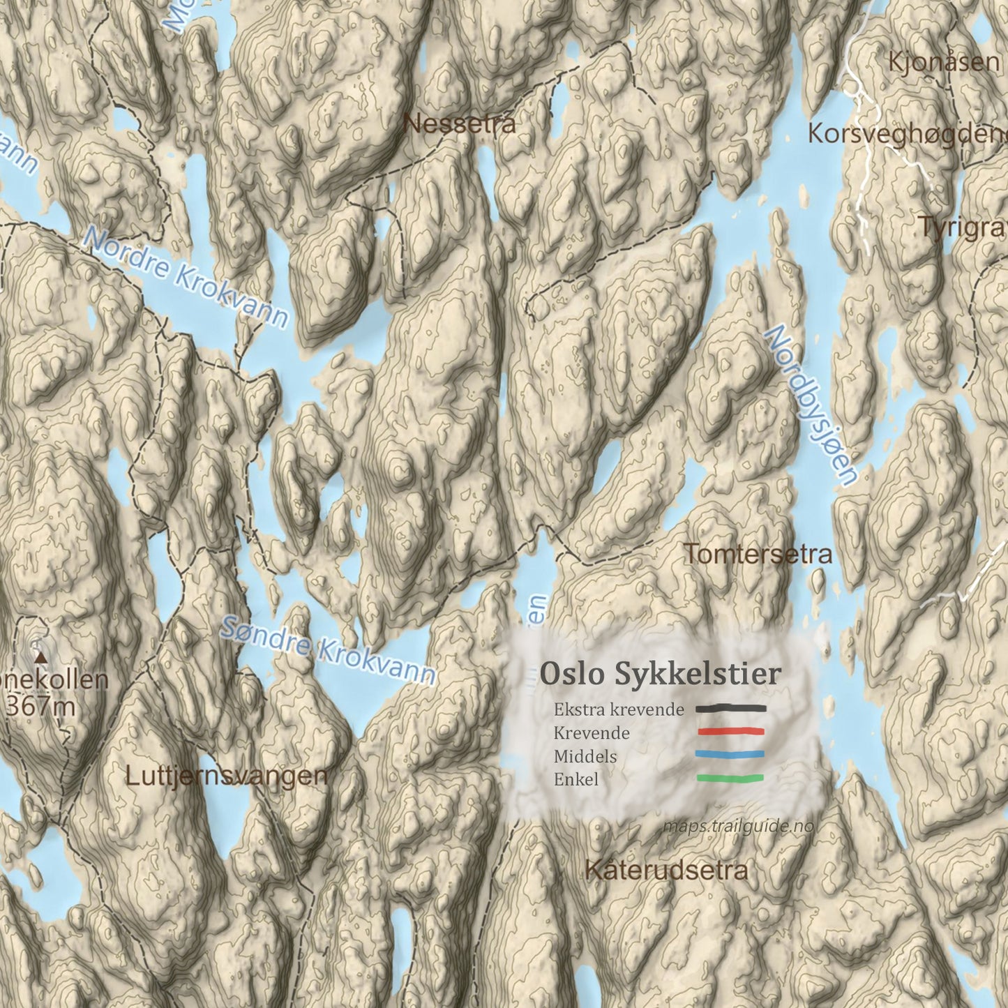 Oslo Stisykkelkart - Lys